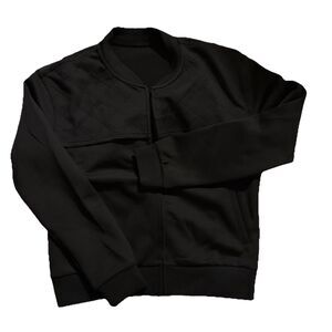 Zyia Active Women’s Black Ventilated Mesh Bomber Jacket Zip-Up Athletic Medium